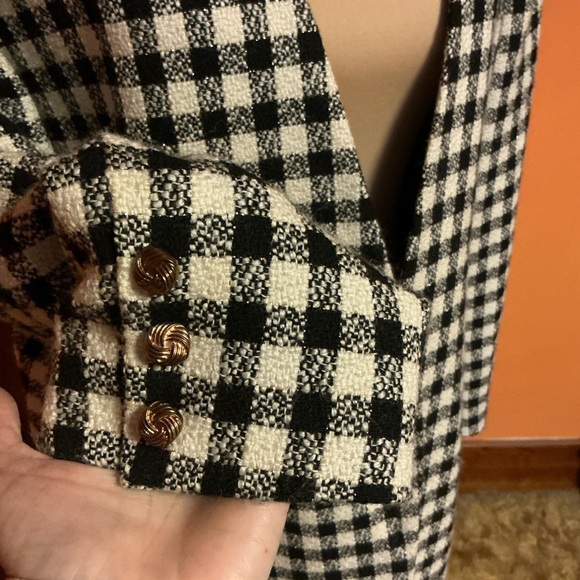 Vtg 90s Chaus Sparkly Houndstooth blazer - Picture 5 of 13